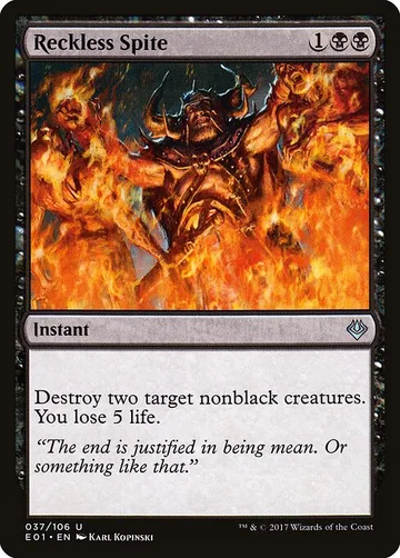 Reckless Spite 37, carta de Magic: The Gathering de Archenemy: Nicol Bolas