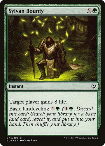 Sylvan Bounty 74, carta de Magic: The Gathering de Archenemy: Nicol Bolas