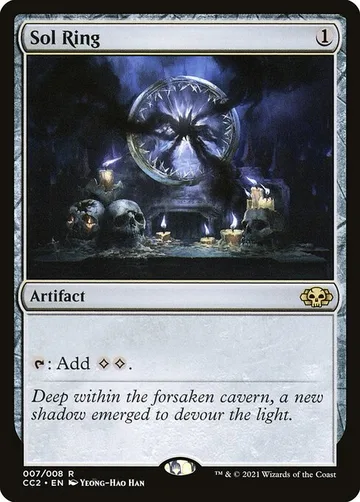 Sol Ring 7, carta de Magic: The Gathering de Commander Collection: Black