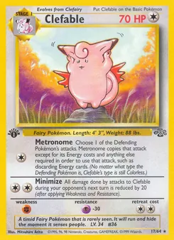 Clefable 17/64, carta de Pokémon de Jungla