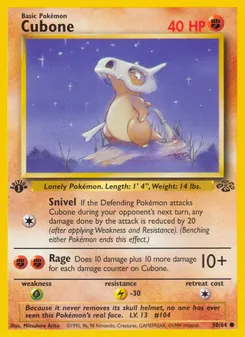 Cubone 50/64, carta de Pokémon de Jungla