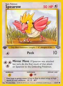 Spearow 62/64, carta de Pokémon de Jungla