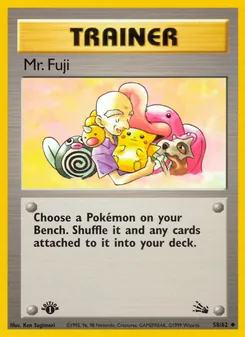 Mr. Fuji 58/62, carta de Pokémon de Fósil