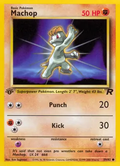 Machop 59/82, carta de Pokémon de Team Rocket
