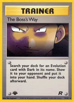 The Boss's Way 73/82, carta de Pokémon de Team Rocket