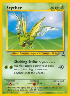 Scyther 45/53, carta de Pokémon de Wizards Black Star Promos