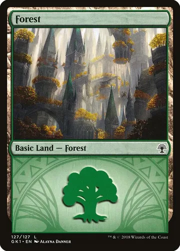 Forest 127, carta de Magic: The Gathering de GRN Guild Kit