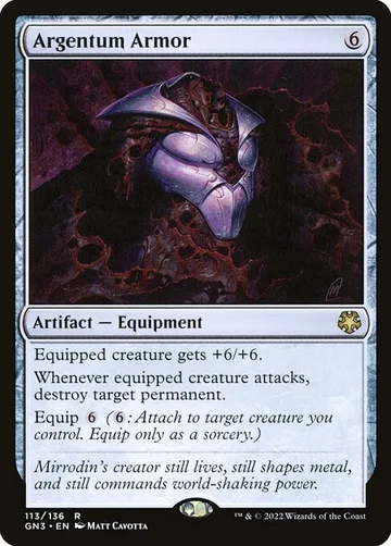 Argentum Armor 113, carta de Magic: The Gathering de Game Night: Free-for-All