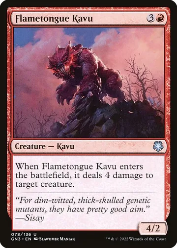 Flametongue Kavu 78, carta de Magic: The Gathering de Game Night: Free-for-All