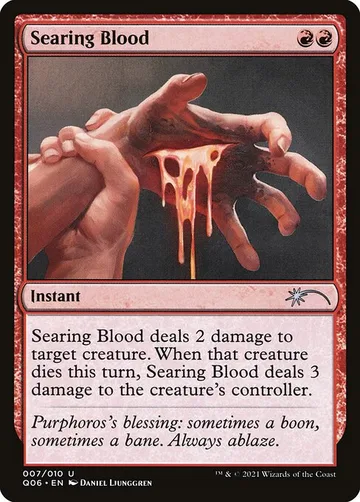 Searing Blood 7, carta de Magic: The Gathering de Pioneer Challenger Decks 2021