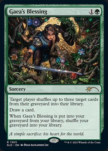 Gaea's Blessing 1303, carta de Magic: The Gathering de Secret Lair Drop