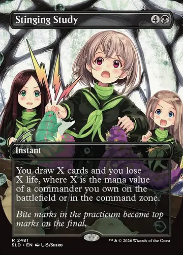 Stinging Study 2481, carta de Magic: The Gathering de Secret Lair Drop