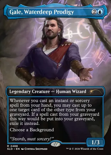 Gale, Waterdeep Prodigy 2488, carta de Magic: The Gathering de Secret Lair Drop