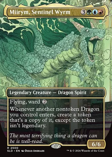 Miirym, Sentinel Wyrm 2500, carta de Magic: The Gathering de Secret Lair Drop