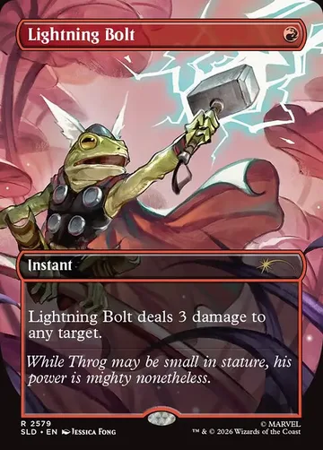 Lightning Bolt 2579, carta de Magic: The Gathering de Secret Lair Drop