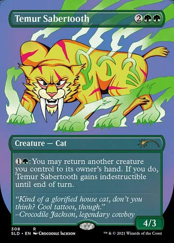 Temur Sabertooth 308, carta de Magic: The Gathering de Secret Lair Drop