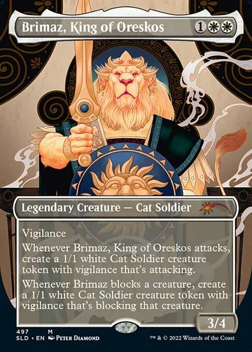Brimaz, King of Oreskos 497, carta de Magic: The Gathering de Secret Lair Drop