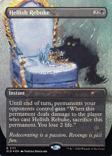 Hellish Rebuke 7171, carta de Magic: The Gathering de Secret Lair Drop