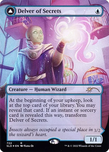 Delver of Secrets // Insectile Aberration 722, carta de Magic: The Gathering de Secret Lair Drop