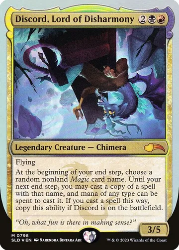 Discord, Lord of Disharmony 798, carta de Magic: The Gathering de Secret Lair Drop