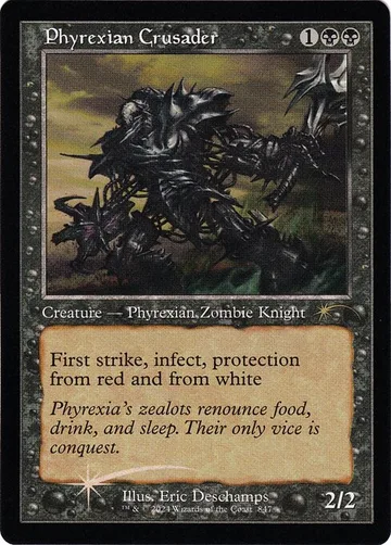 Phyrexian Crusader 847, carta de Magic: The Gathering de Secret Lair Drop