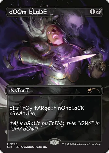 Doom Blade 9990, carta de Magic: The Gathering de Secret Lair Drop