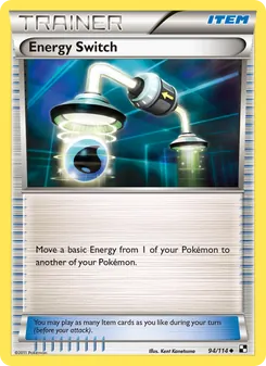 Interruptor de Energía 94/114, carta de Pokémon de Negro y Blanco