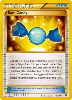 Carameloraro 105/101, carta de Pokémon de Plasma Blast