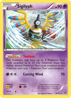 Sigilyph 41/101, carta de Pokémon de Plasma Blast