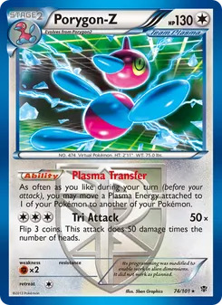 Porygon-Z 74/101, carta de Pokémon de Plasma Blast