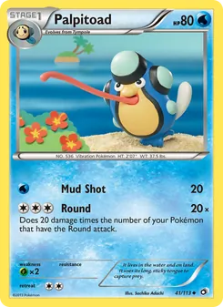 Palpitoad 41/113, carta de Pokémon de Legendary Treasures