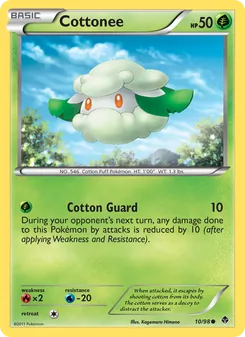 Cottonee 10/98, carta de Pokémon de Fuerzas Emergentes