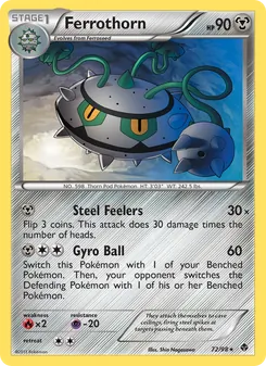 Ferrothorn 72/98, carta de Pokémon de Fuerzas Emergentes