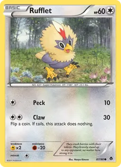 Rufflet 87/98, carta de Pokémon de Fuerzas Emergentes