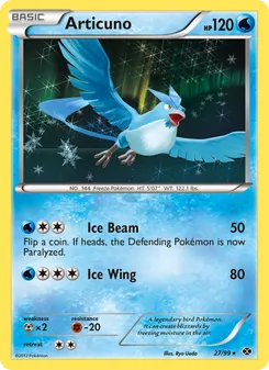 Articuno 27/99, carta de Pokémon de Próximos Destinos