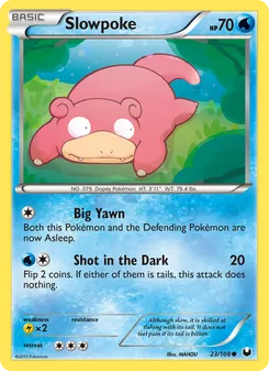 Slowpoke 23/108, carta de Pokémon de Oscuros Exploradores