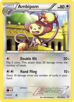 Ambipom 100/124, carta de Pokémon de Dragones Majestuosos