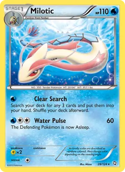 Milotic 28/124, carta de Pokémon de Dragones Majestuosos