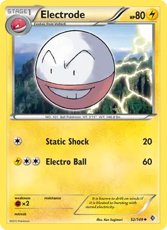 Electrode 52/149, carta de Pokémon de Fronteras Cruzadas