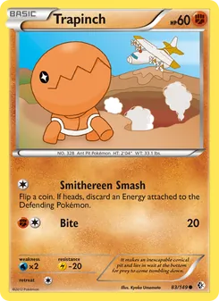 Trapinch 83/149, carta de Pokémon de Fronteras Cruzadas