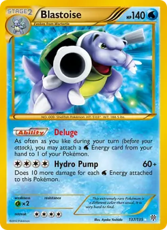 Blastoise 137/135, carta de Pokémon de Tormenta Plasma