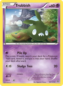 Trubbish 63/135, carta de Pokémon de Tormenta Plasma