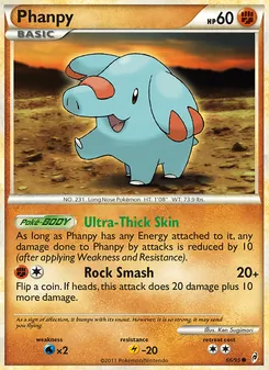 Phanpy 66/95, carta de Pokémon de Llamada de las Leyendas