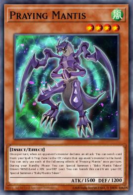Mantis Religiosa BLMR-033, carta de Yu-Gi-Oh! de Battles of Legend: Monstrous Revenge