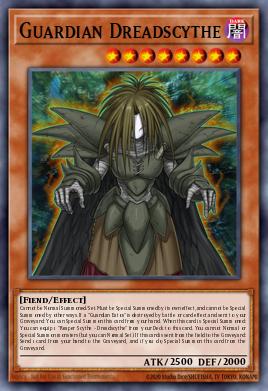 Guardián Miedoguadaña DRL3-049, carta de Yu-Gi-Oh! de Dragons of Legend: Unleashed