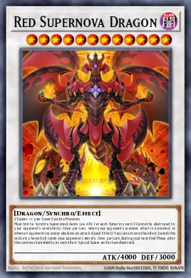 Dragón Supernova Rojo GFTP-045, carta de Yu-Gi-Oh! de Ghosts From the Past