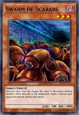 Enjambre de Escarabajos GLD1-008, carta de Yu-Gi-Oh! de Gold Series