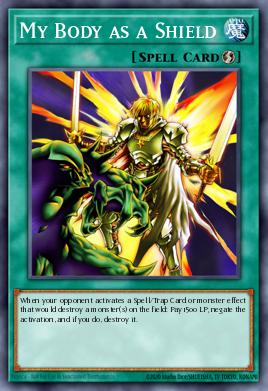 Mi Cuerpo como Escudo GLD3-041, carta de Yu-Gi-Oh! de Gold Series 3