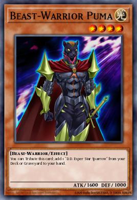 Guerrero-Bestia Puma HA07-032, carta de Yu-Gi-Oh! de Hidden Arsenal 7: Knight of Stars