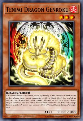 Dragón Tenpai Genroku INFO-019, carta de Yu-Gi-Oh! de The Infinite Forbidden